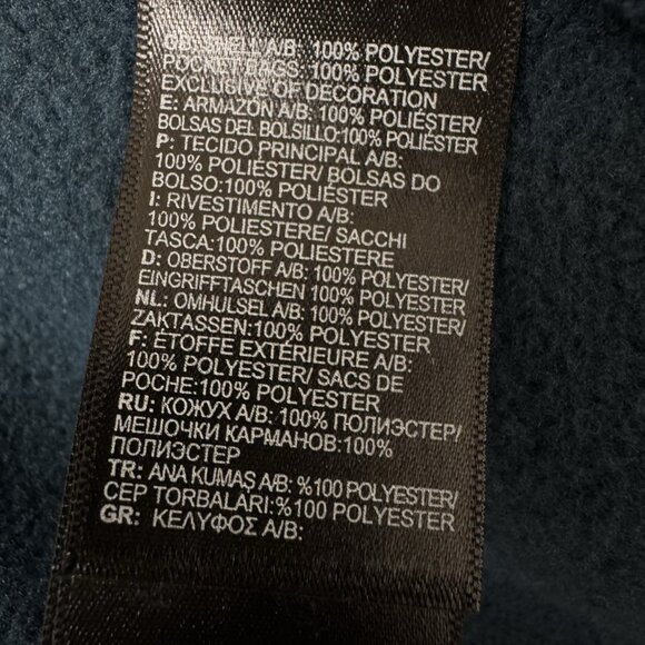 The North Face Mens Fleece Jacket L Large 300 Tundra Teal Geo Print Full Zip - Picture 9 of 10